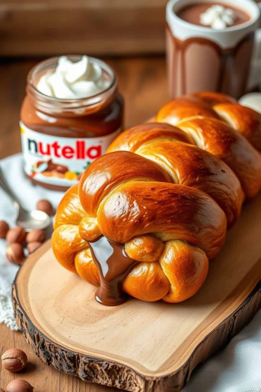Nutella Stuffed Braided Bread