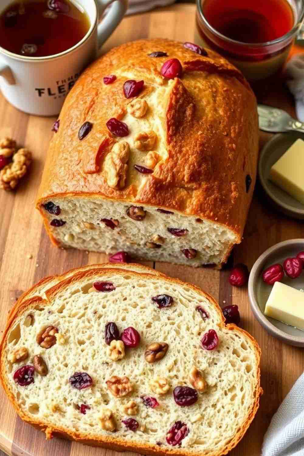 Walnut and Cranberry Sourdough
