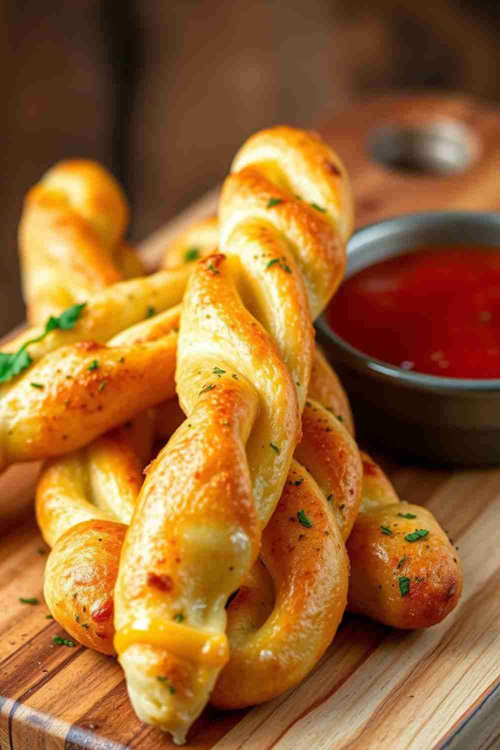 Cheesy Garlic Bread Twists