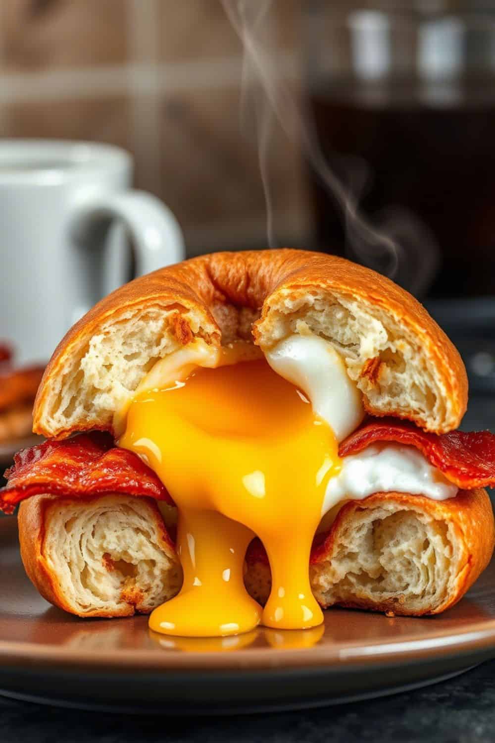 Cinnamon Roll Breakfast Sandwiches