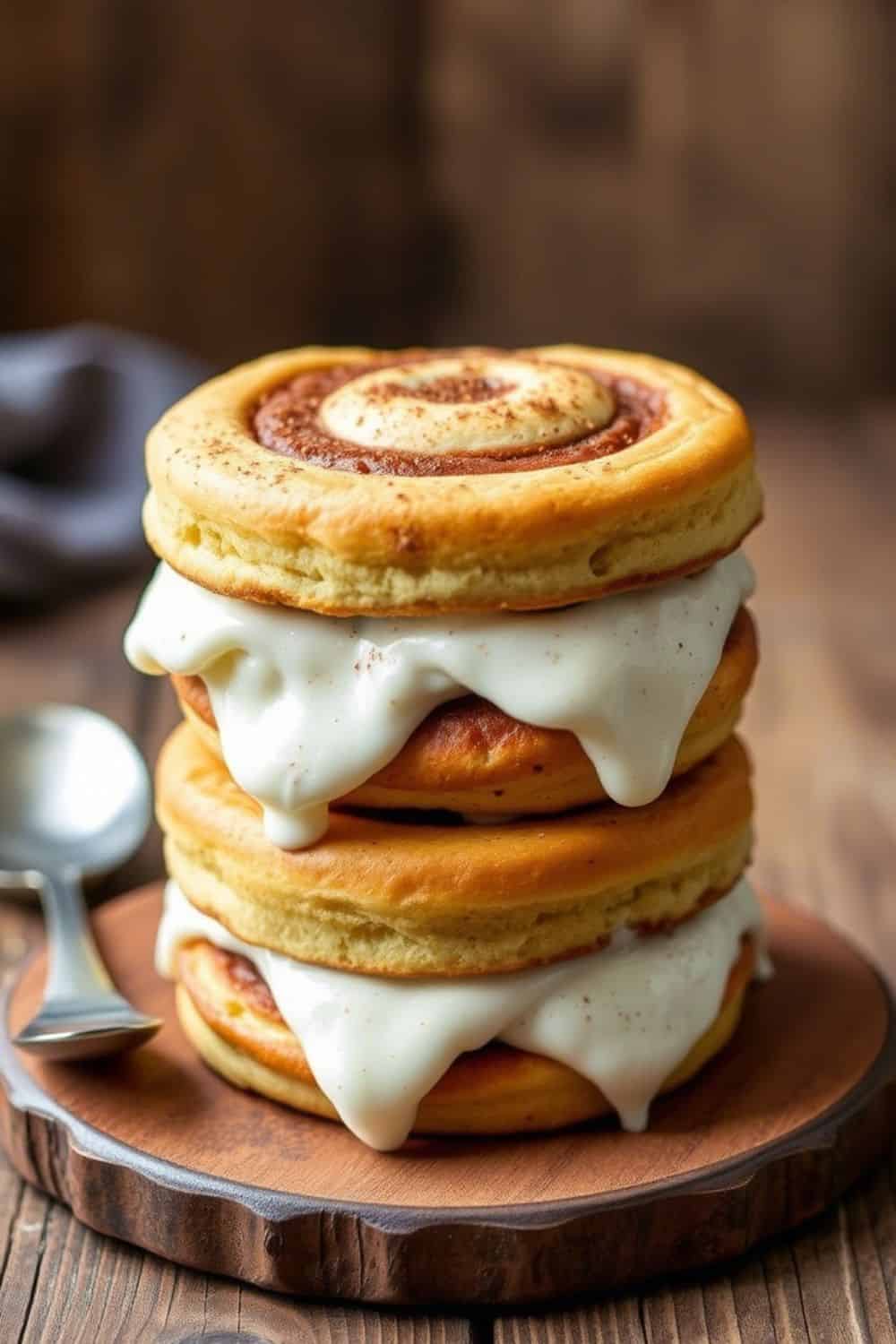 Cinnamon Roll Ice Cream Sandwiches