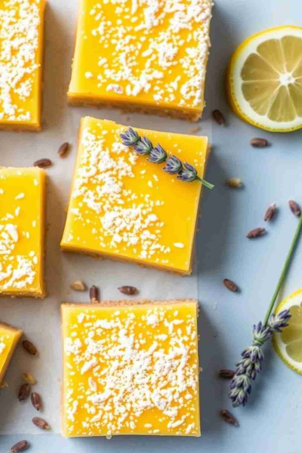 Lavender Lemon Almond Bars