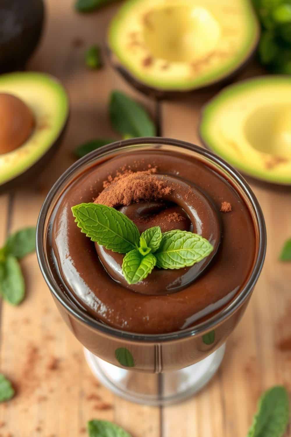 Minty Avocado Chocolate Mousse