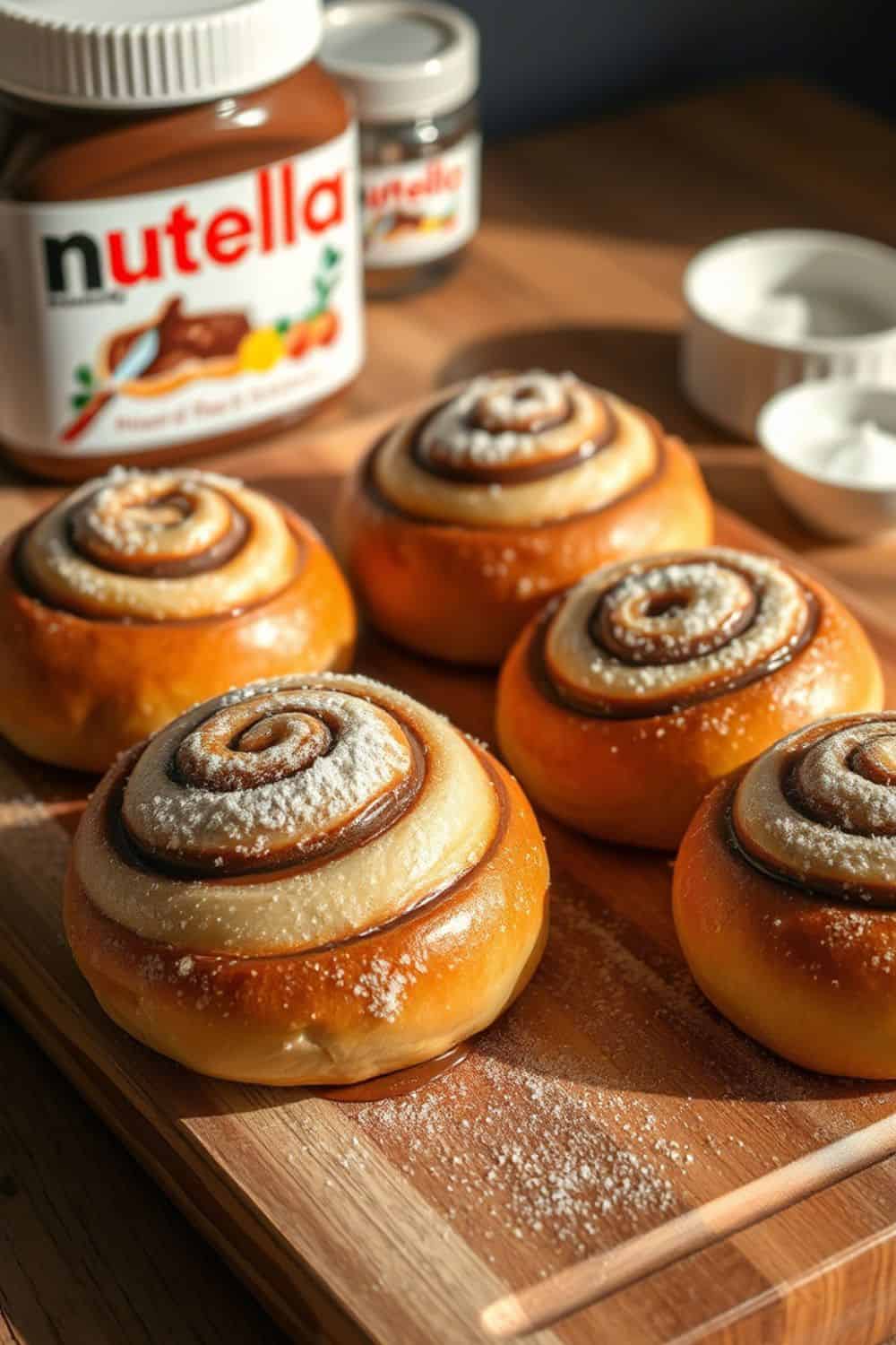 Nutella-Swirled Biscuit Cinnamon Rolls