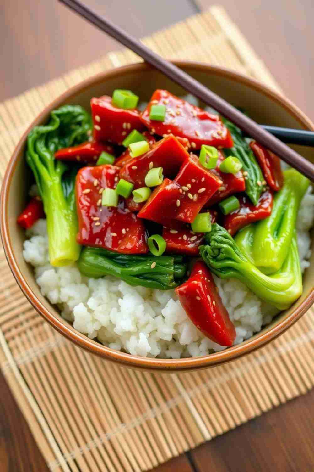 Spicy Beef and Bok Choy Stir-Fry with Gochujang Sauce