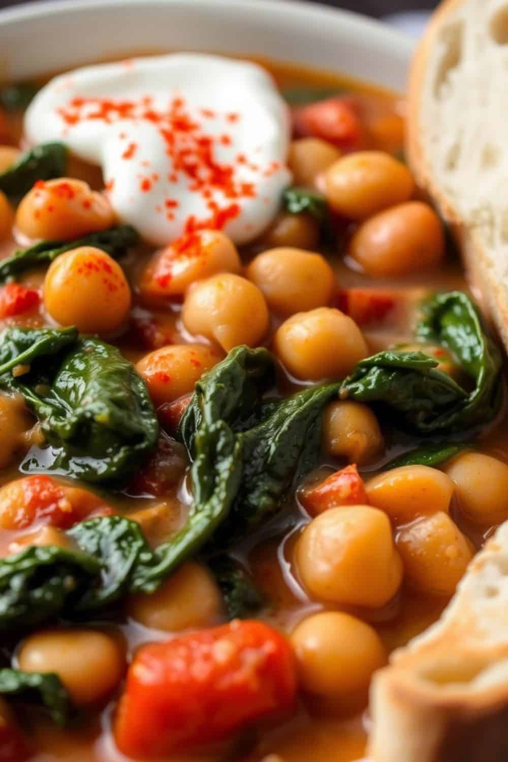 Spicy Chickpea and Spinach Stew