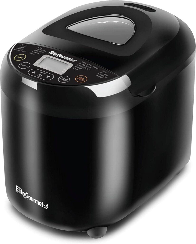 Elite Gourmet EBM8103B Programmable Bread Maker Machine