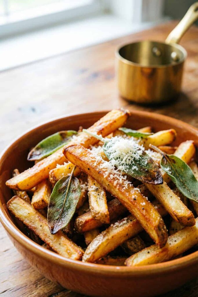 Brown Butter Sage Parmesan Fries