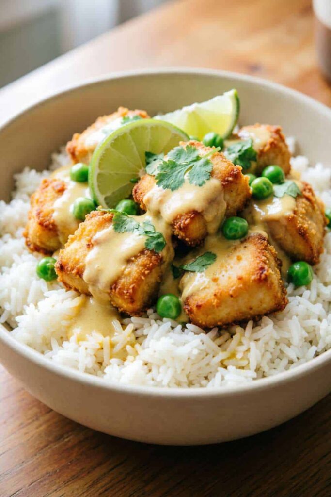 Coconut Lime Curry Chicken Bites