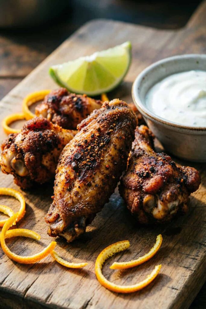 Coffee–Cocoa Chili Wings