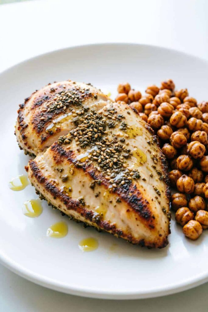 Za’atar Yogurt Chicken with Crispy Chickpeas