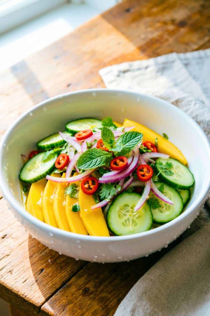 Chili Lime Mango Cucumber Salad