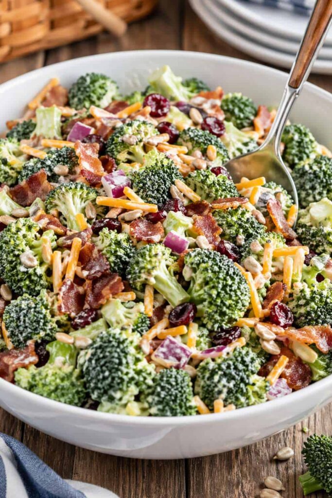 Creamy Ranch Bacon Broccoli Salad