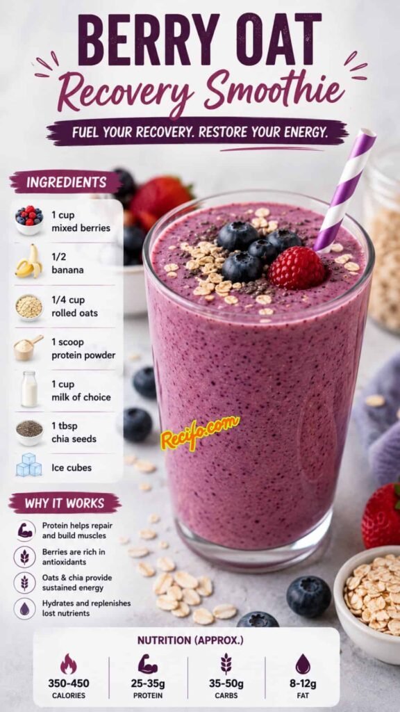 Berry Oat Recovery Smoothie
