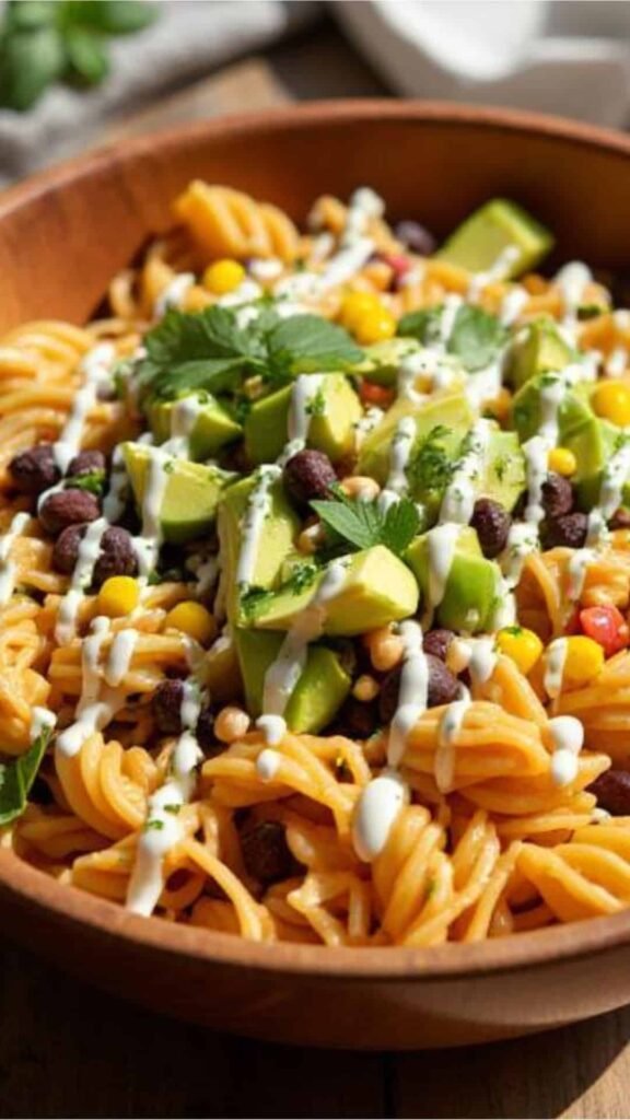 Creamy Mexican Ranch Pasta Salad
