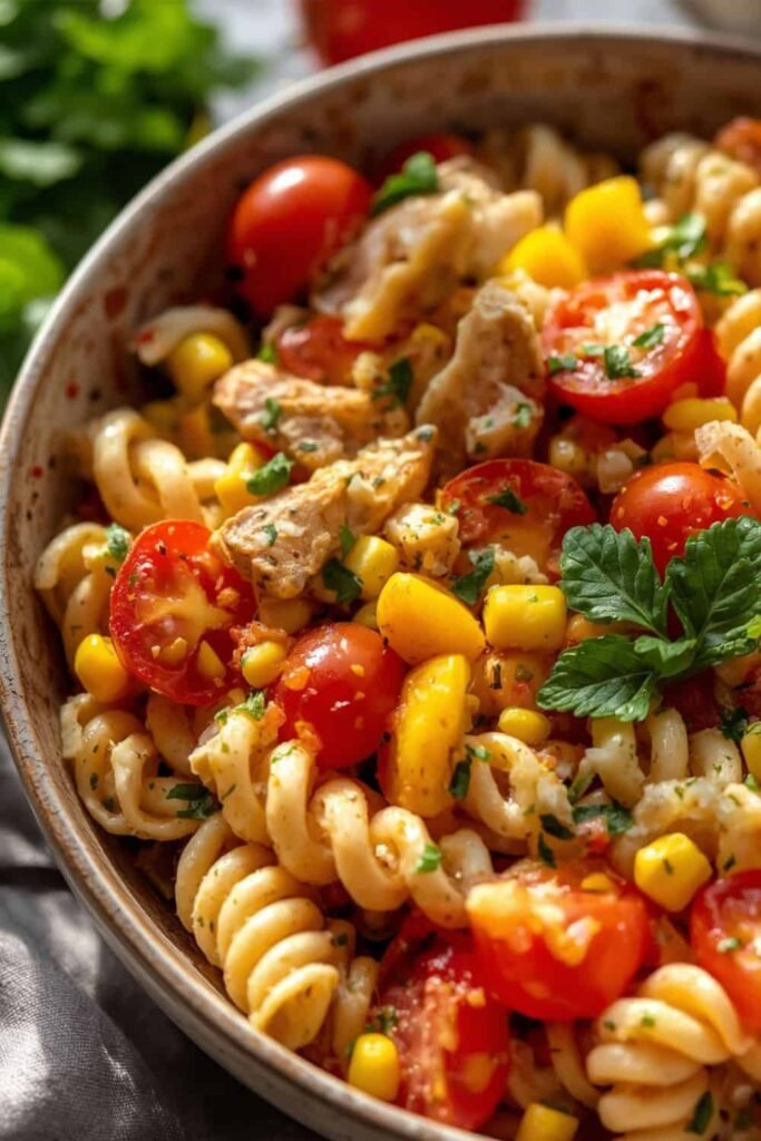 Mexican Chicken Pasta Salad