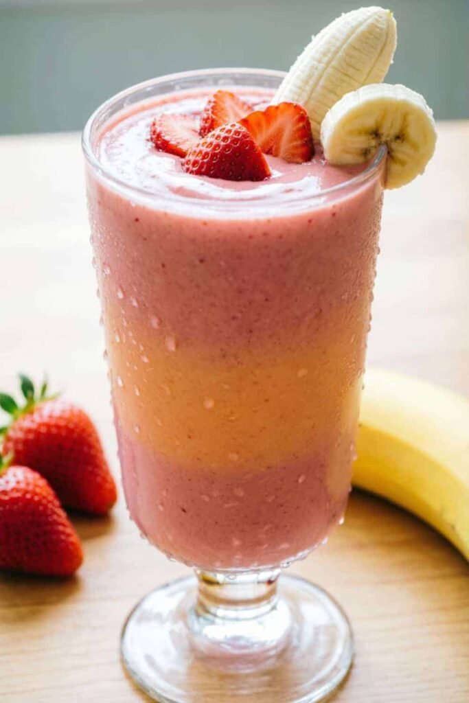 Strawberry Banana Greek Yogurt Protein Smoothie