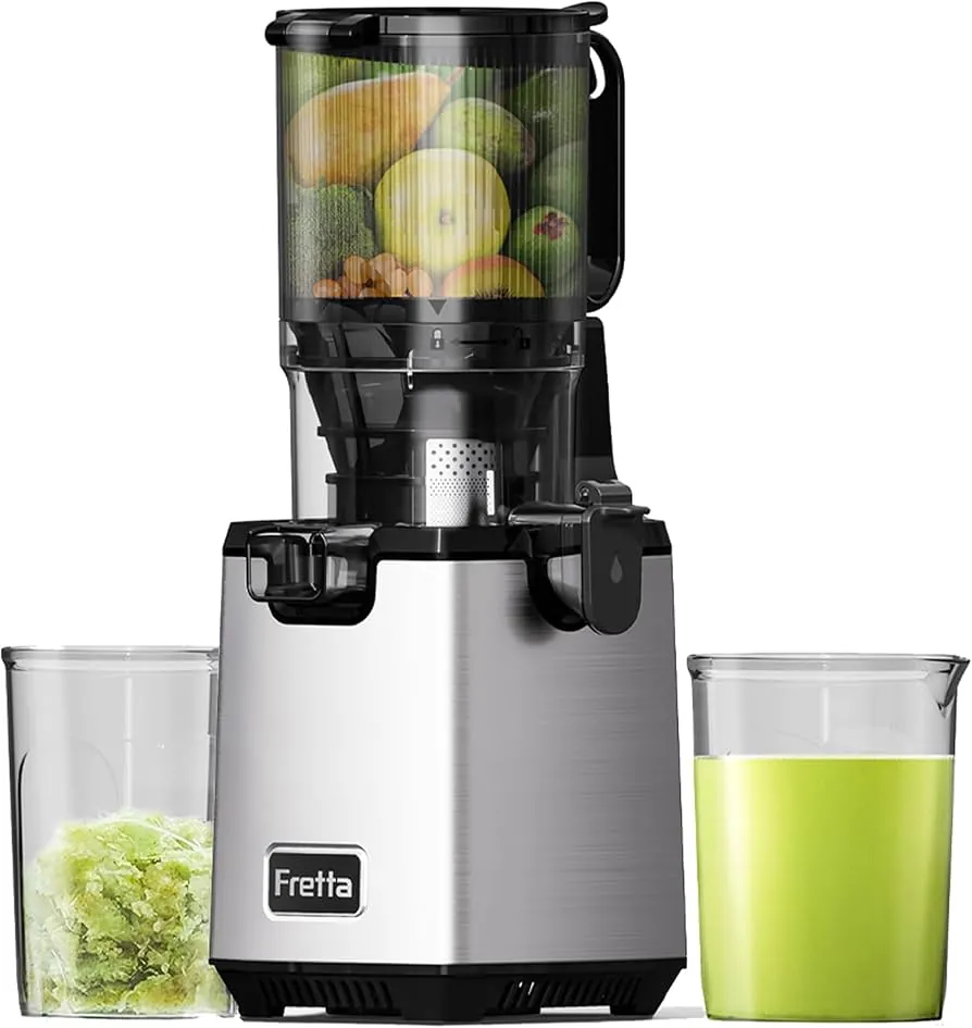 A hard fruit pit causing a jam inside the auger of a juicer.