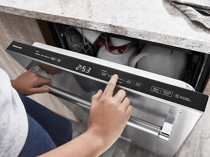 Internal dishwasher sensors that adjust the cycle duration based on water clarity.